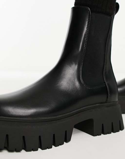 ASOS DESIGN - Anthem - Stivaletti Chelsea con suola spessa neri, 2 di 4