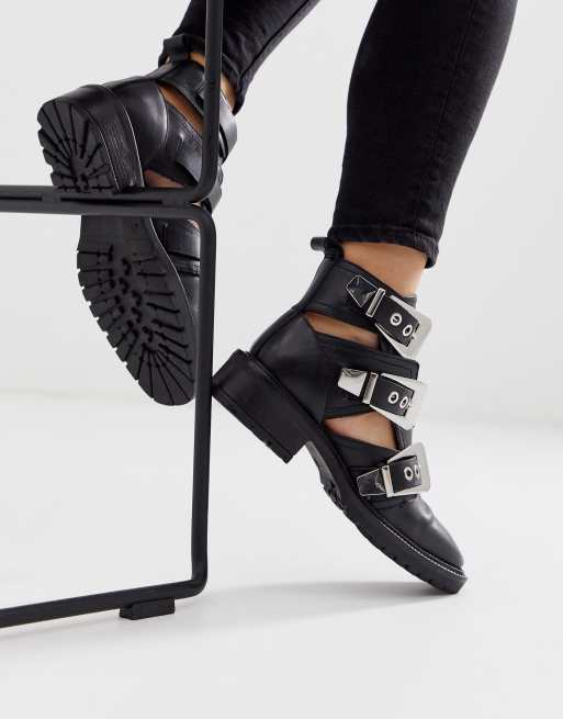 Cut out store shoe boots