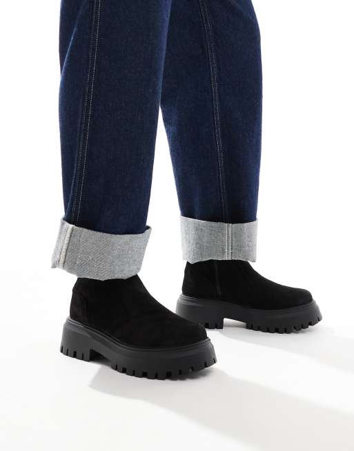 ASOS DESIGN Antigua Stivaletti a calza neri scamosciati