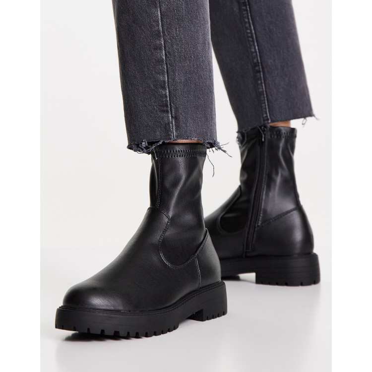 ASOS DESIGN Anton Sock Boots in Schwarz ASOS