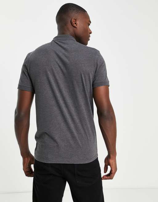 ASOS DESIGN – Antracytowa koszulka polo z dżerseju, 2 z 4
