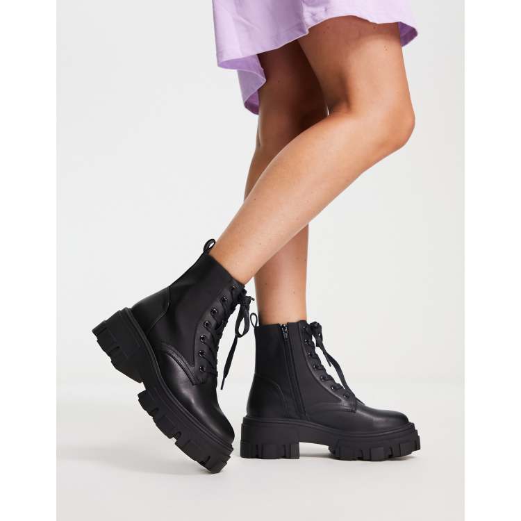 Asos design attitude chunky 2024 lace up ankle boots