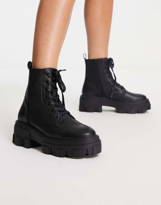 Asos black sale chunky boots