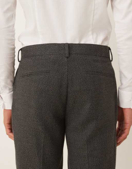 ASOS DESIGN – Anzughose in Grau mit schmalem Schnitt und Mikrostruktur, 5 von 5