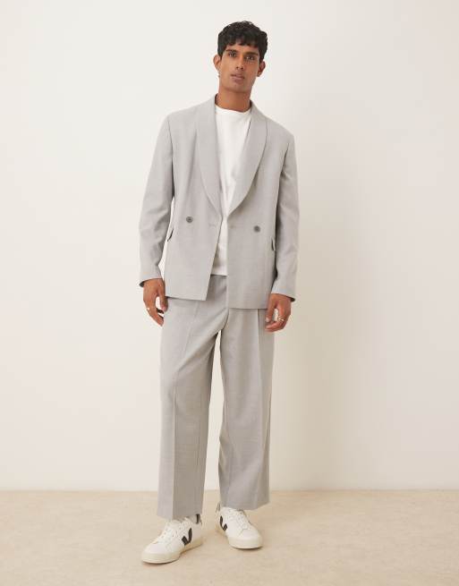 ASOS DESIGN – Anzughose in Grau mit weitem, abgerundetem Beinschnitt, 2 von 5