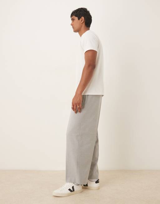 ASOS DESIGN – Anzughose in Grau mit weitem, abgerundetem Beinschnitt, 3 von 5