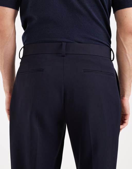 ASOS DESIGN – Anzughose in Marineblau mit geradem Schnitt, 4 von 5