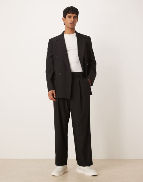 ASOS DESIGN – Anzughose in Schwarz im Ballonstil - view 1