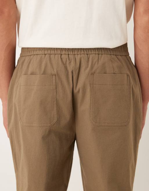 ASOS DESIGN – Anzughose mit geradem Bein in Khaki, 4 von 5