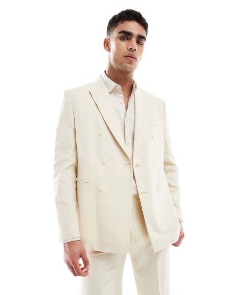 ASOS DESIGN – Anzugjacke in Steinbeige mit normalem Schnitt - view 1