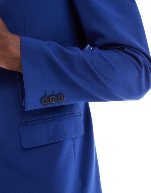 ASOS DESIGN – Anzugjacke mit schmalem Schnitt in Königsblau, 5 von 5