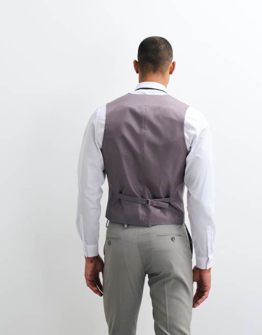 ASOS DESIGN – Anzugweste mit engem Schnitt in Grau, 5 von 5