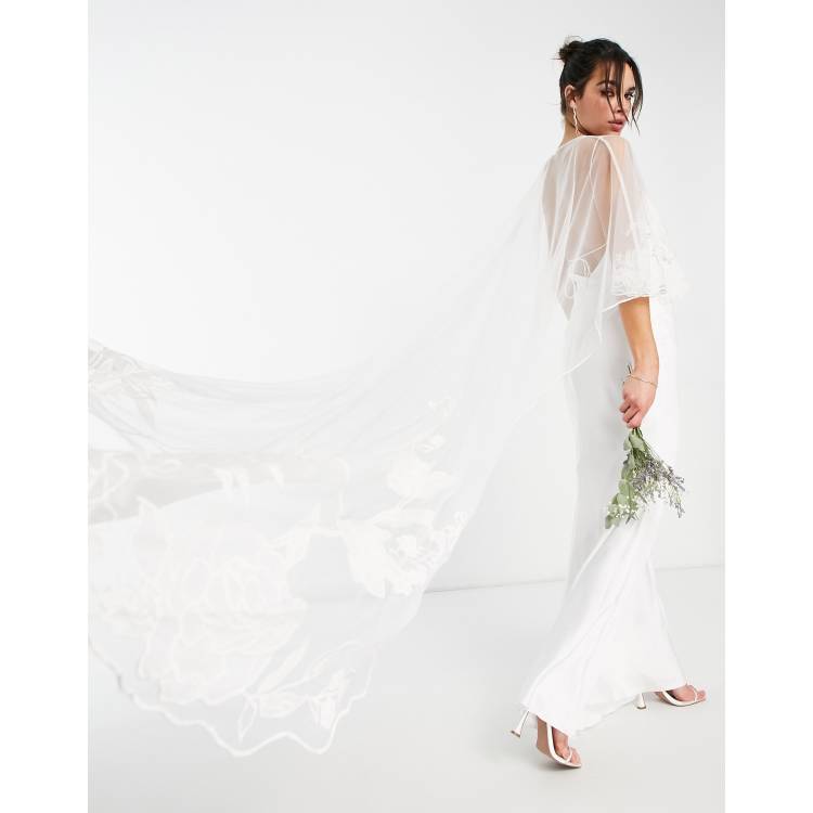 Asos edition cape outlet wedding jumpsuit