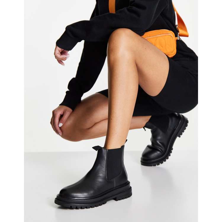 ASOS DESIGN Appreciate leather chelsea boots in black