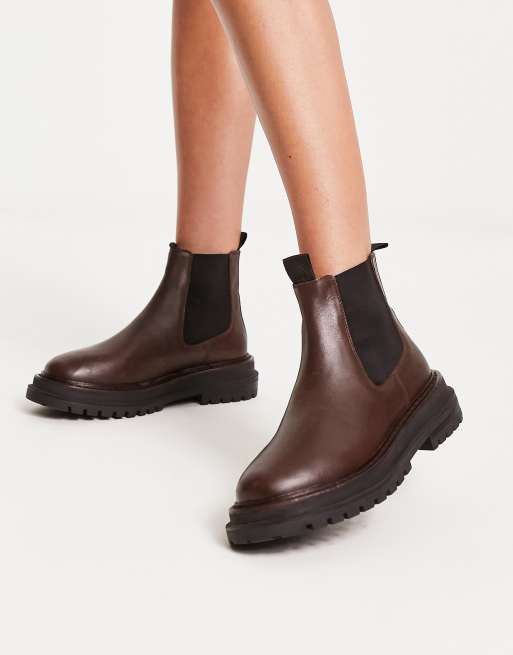 Asos design atom outlet leather chelsea boots