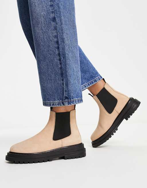 Asos design aura outlet suede chelsea ankle boots