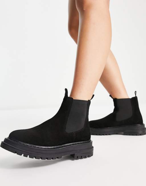 Asos black hotsell suede chelsea boots