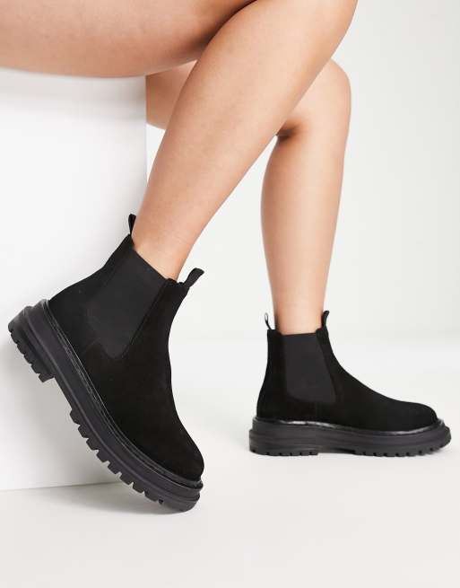 Udelukke ubetinget rækkevidde ASOS DESIGN Appreciate suede chelsea boots in black | ASOS