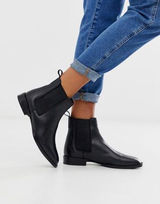 ASOS DESIGN April leather chelsea boots 