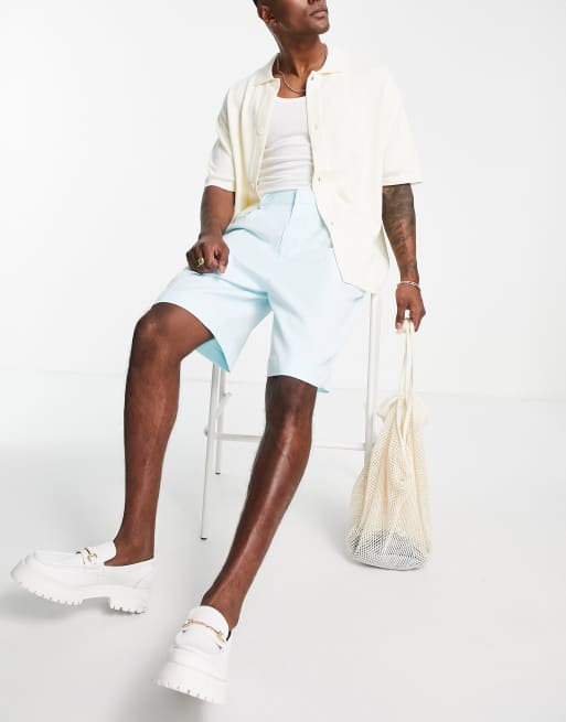 ASOS DESIGN – Aquablå, vida finshorts, 4 av 4