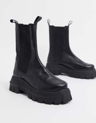 asos leather chelsea boots