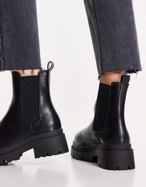 ASOS DESIGN Archer Bottines Chelsea semelle chunky Noir