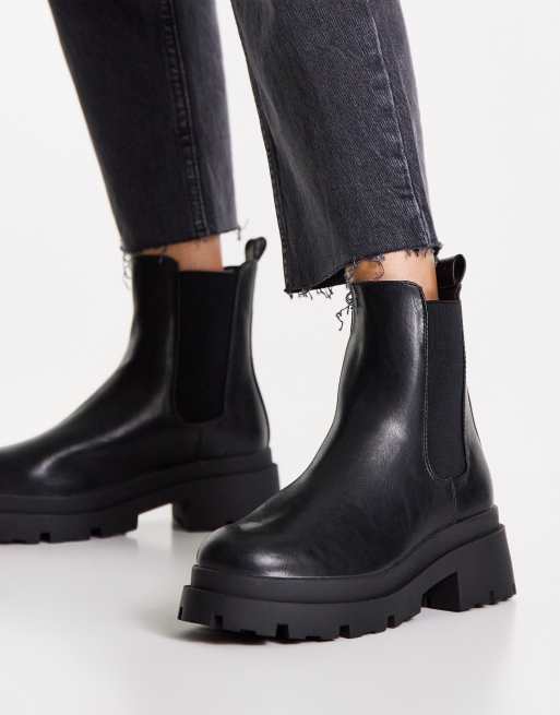 ASOS DESIGN Archer Bottines Chelsea semelle chunky Noir ASOS