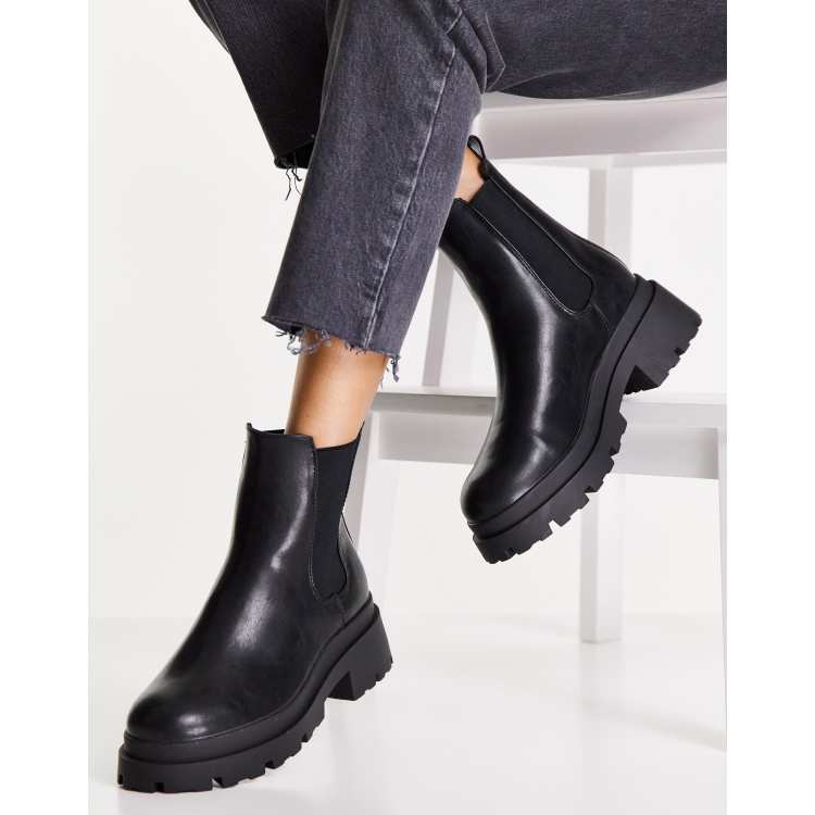 ASOS DESIGN Archer chunky chelsea boots in black