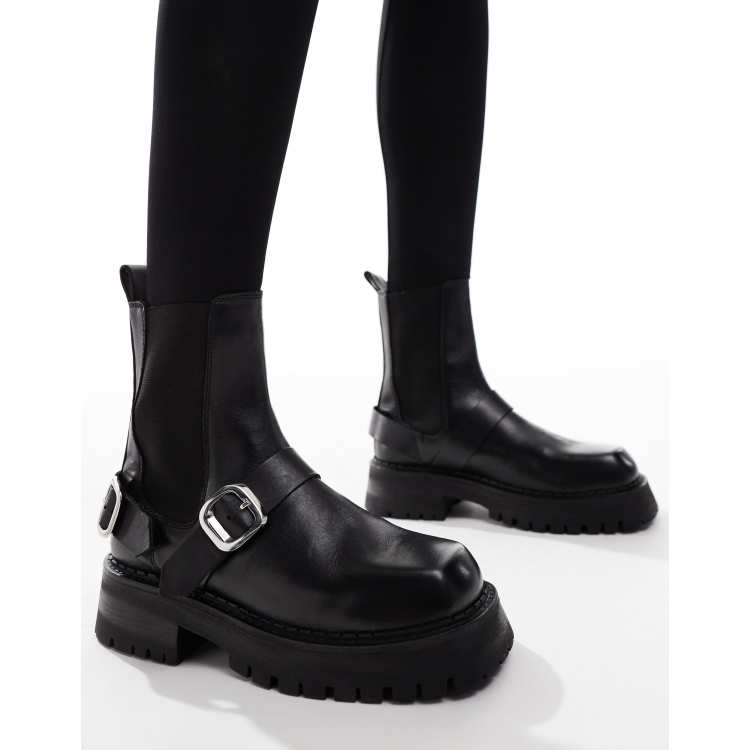 Asos black fashion chelsea boots