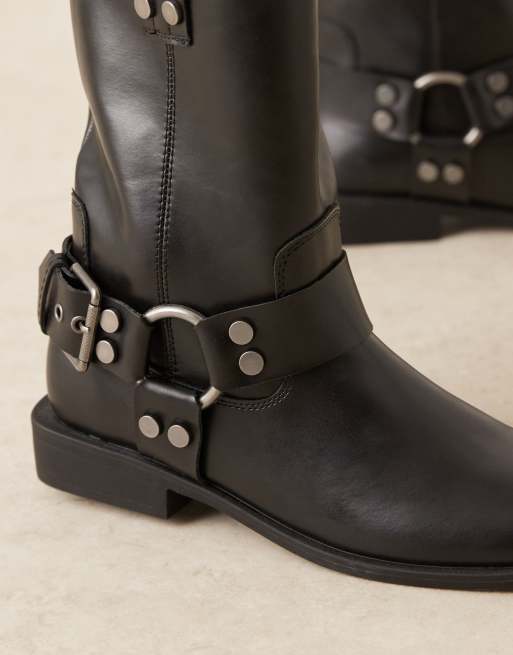 ASOS DESIGN - Arley - Bottes plates larges style motard - Noir, 3 de 4