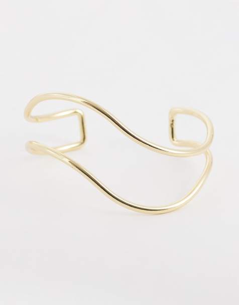 ASOS DESIGN armbånd med tråddetalje i guldfarvet finish - view 1