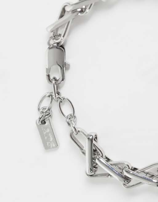 ASOS DESIGN armband met gekruiste schakels in zilver, 3 van 3