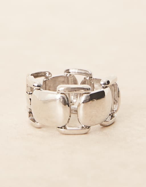 ASOS DESIGN - Armband met grove schakels en vintage ontwerp in zilverkleur, 2 van 3