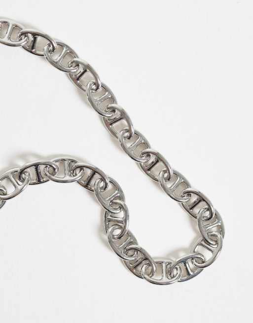 ASOS DESIGN Armband mit ovaler Gliederkette in Silber, 3 von 3