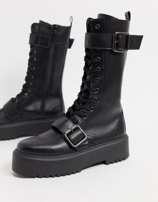 ASOS DESIGN Ashford chunky buckle boots 