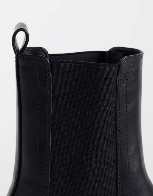 ASOS DESIGN Ashton chunky chelsea boots in black, 3 of 4