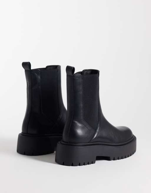 ASOS DESIGN Ashton chunky chelsea boots in black, 4 of 4