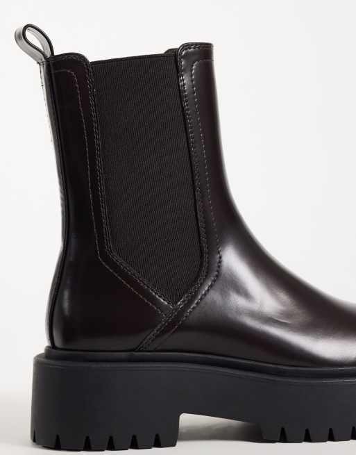 ASOS DESIGN Ashton chunky Chelsea boots in chocoladebruin, 4 van 4