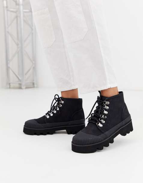 ASOS DESIGN - Astound - Chaussures de randonnée épaisses avec bordure renforcée - Noir