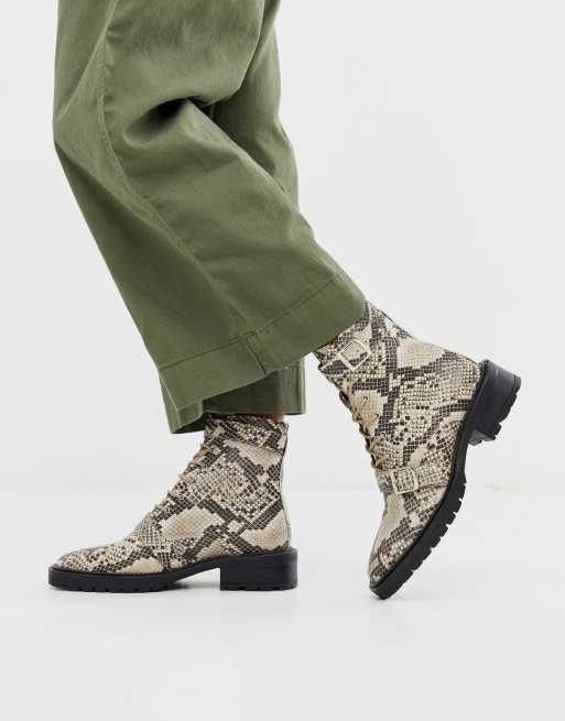 Asos snakeskin sale boots