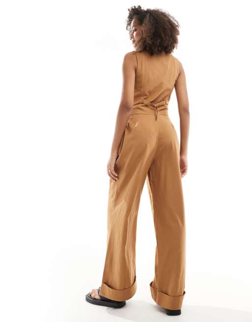 Tan jumpsuit womens online