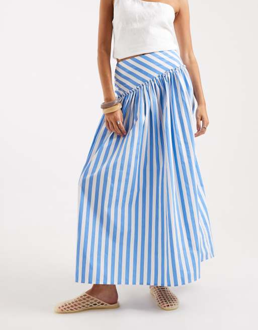ASOS DESIGN – Asymetryczna spódnica maxi z obniżoną talią w paski, 5 z 5