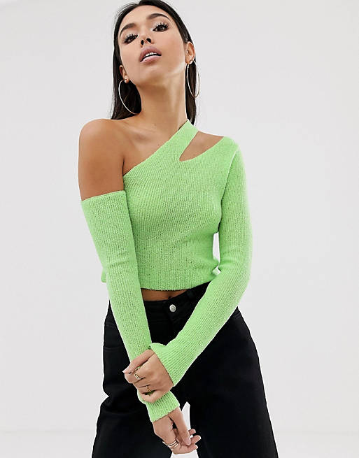 ASOS DESIGN asymmetic knitted top