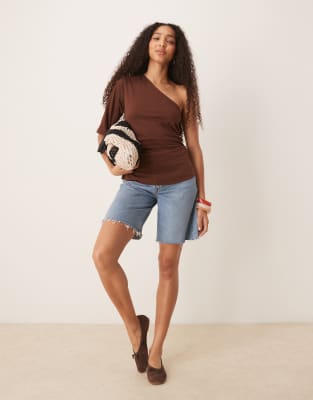 Asos Design Asymmetric Cinched T-shirt