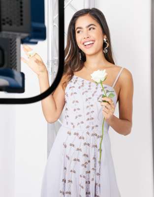 floral cami midi dress