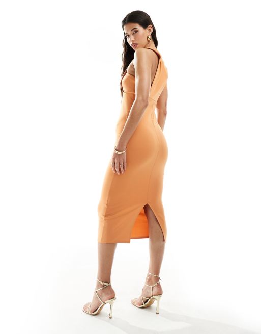 Asos peach dress sale