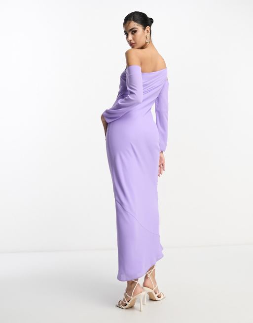 Long sleeve outlet lavender maxi dress