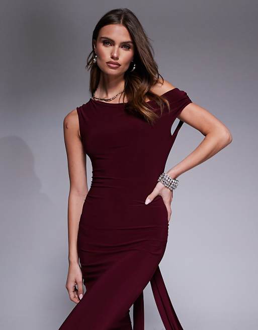 Casual Asymmetry Sash Off Shoulder Short Sleeve T-shirts Casual Asymmetry Sash Off Shoulder Short Sleeve T-shirts