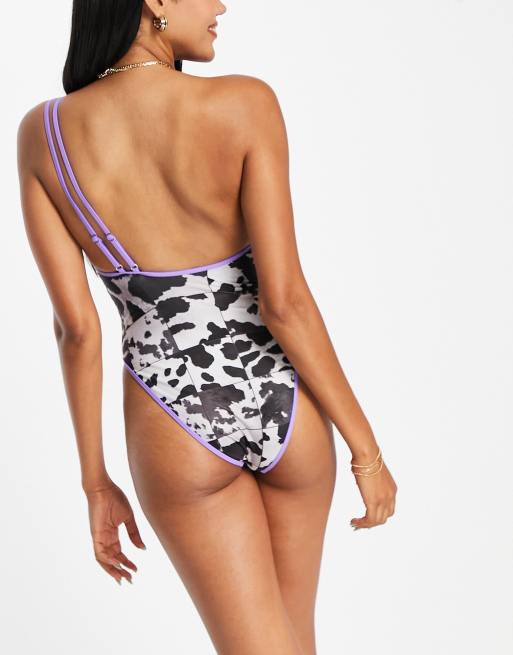 Asos one store shoulder swimsuit