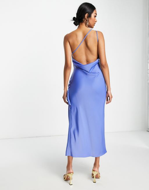 Blue hotsell asymmetric dress